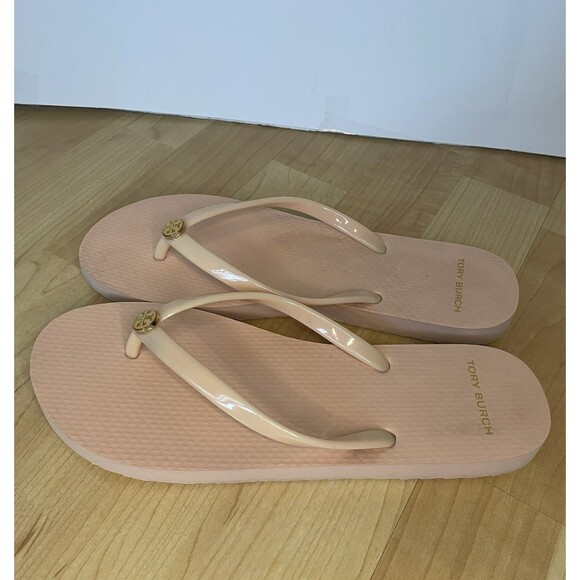 Tory Burch Solid Thin Flip Flop Size 8 Peach - Picture 7 of 9